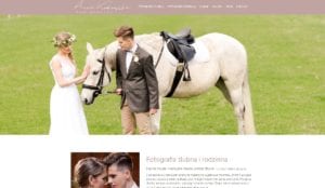 przykład strony internetowej dla fotografa ślubnego