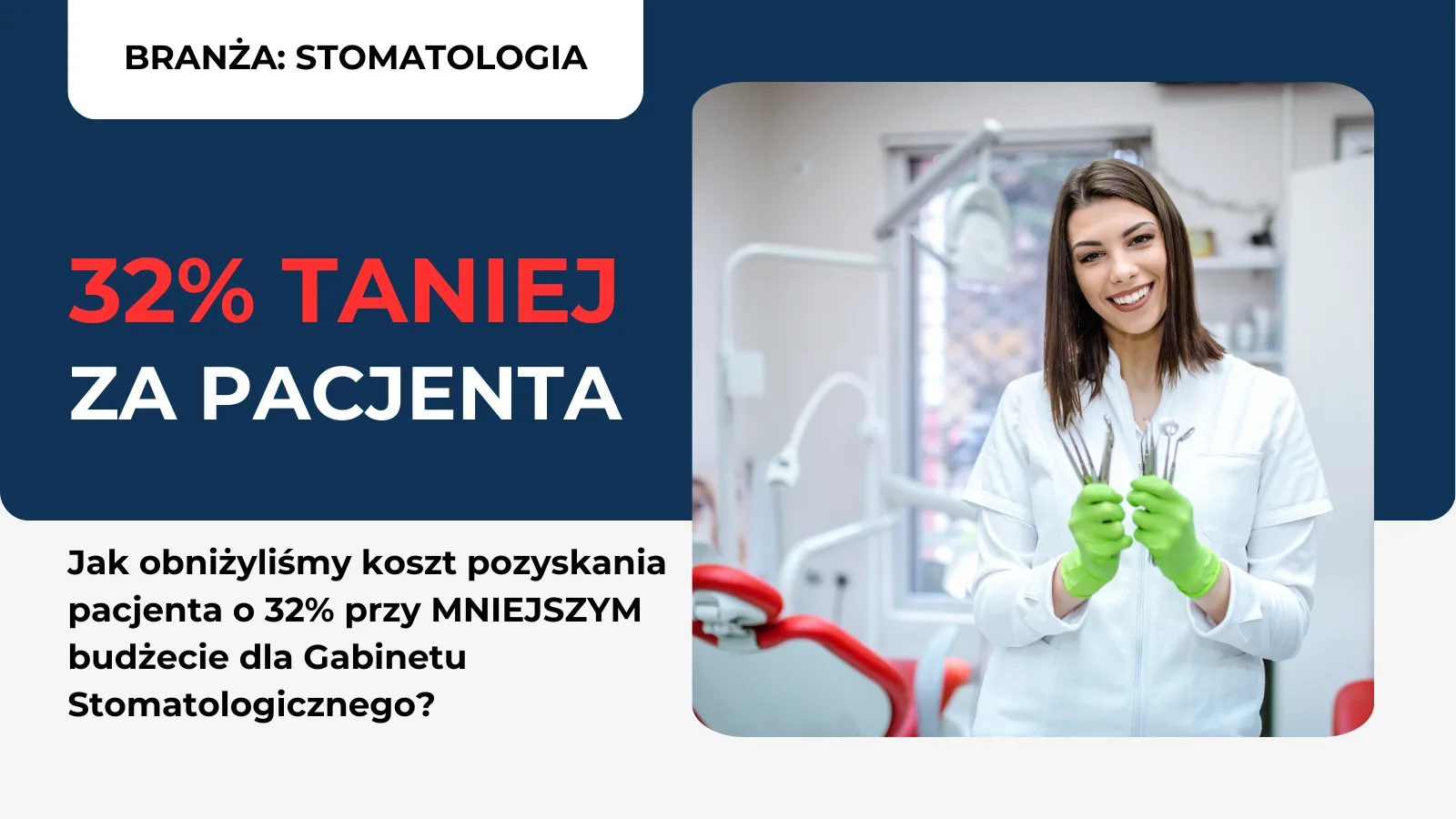 Jak obniżyliśmy koszt pozyskania pacjenta o 32% przy MNIEJSZYM budżecie dla Gabinetu Stomatologicznego?